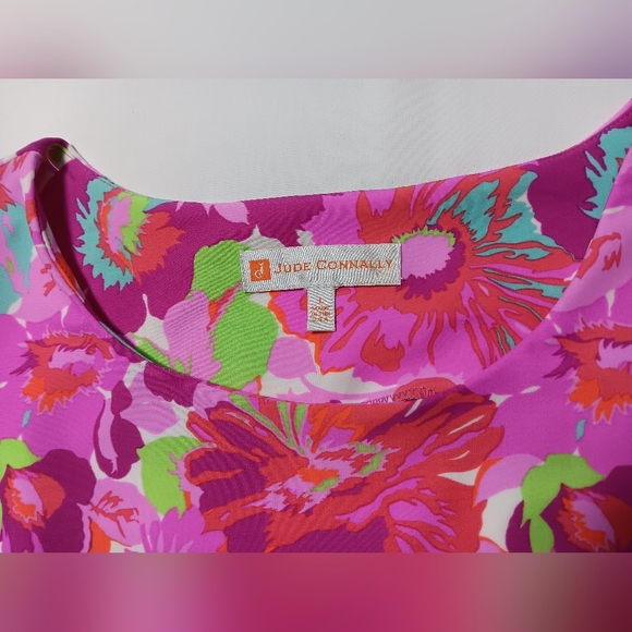 Jude Connally Pink Floral Sleeveless Dress Size L - Picture 6 of 8